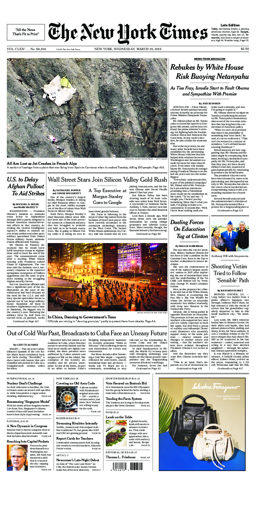 Prima-pagina-New-York-Times-del-2015-03-25