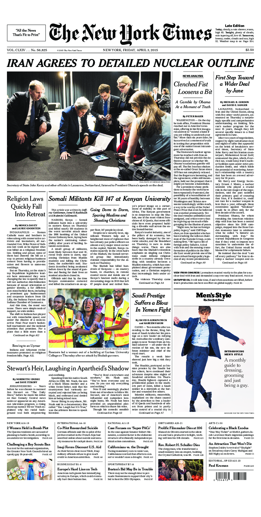 Prima-pagina-New-York-Times-del-2015-04-03