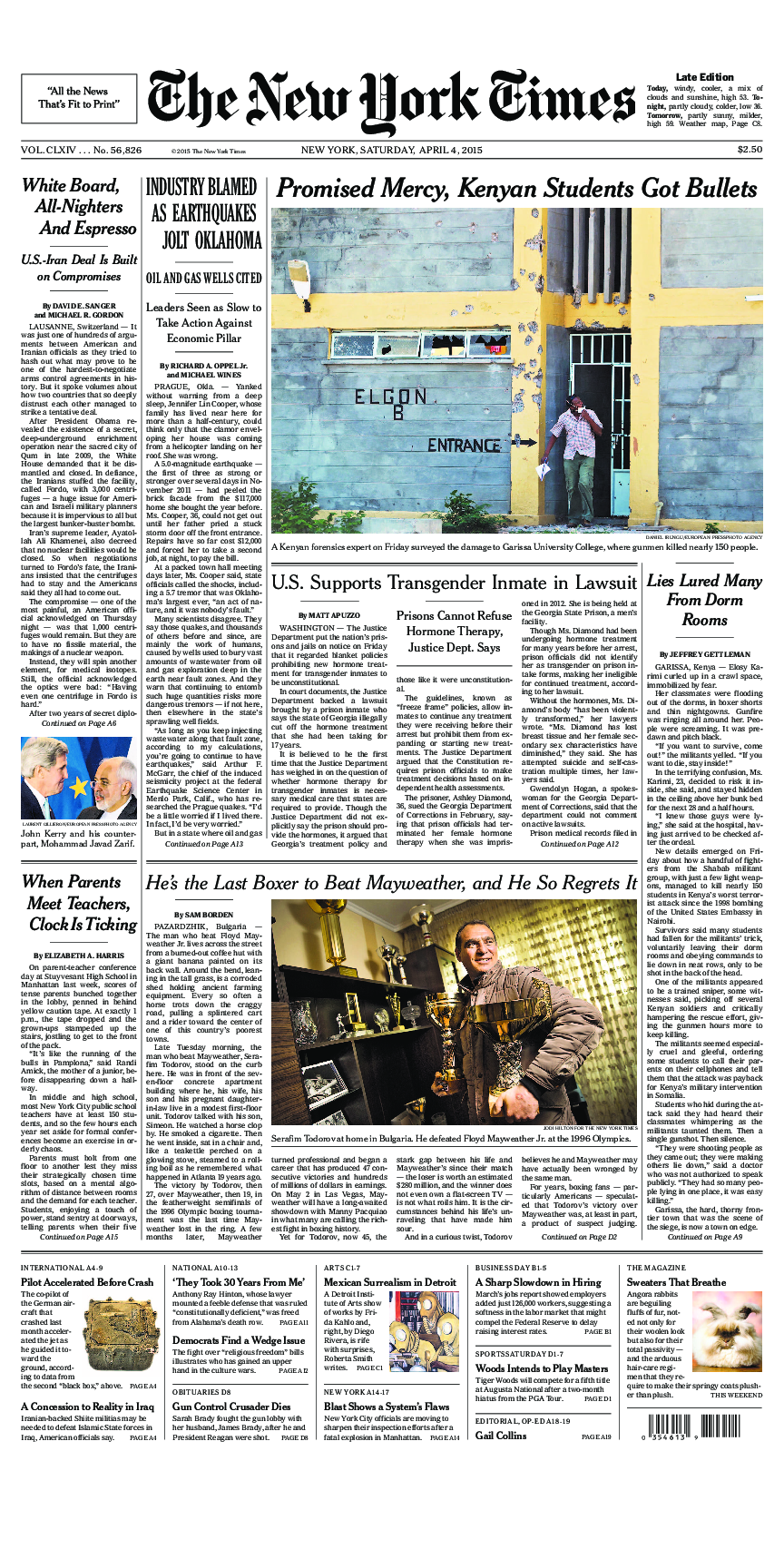 Prima-pagina-New-York-Times-del-2015-04-04