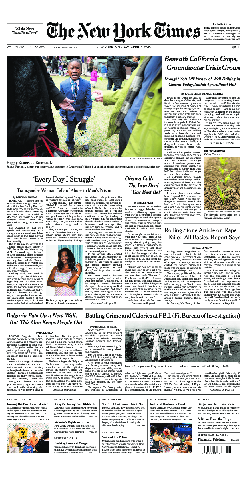 Prima-pagina-New-York-Times-del-2015-04-06