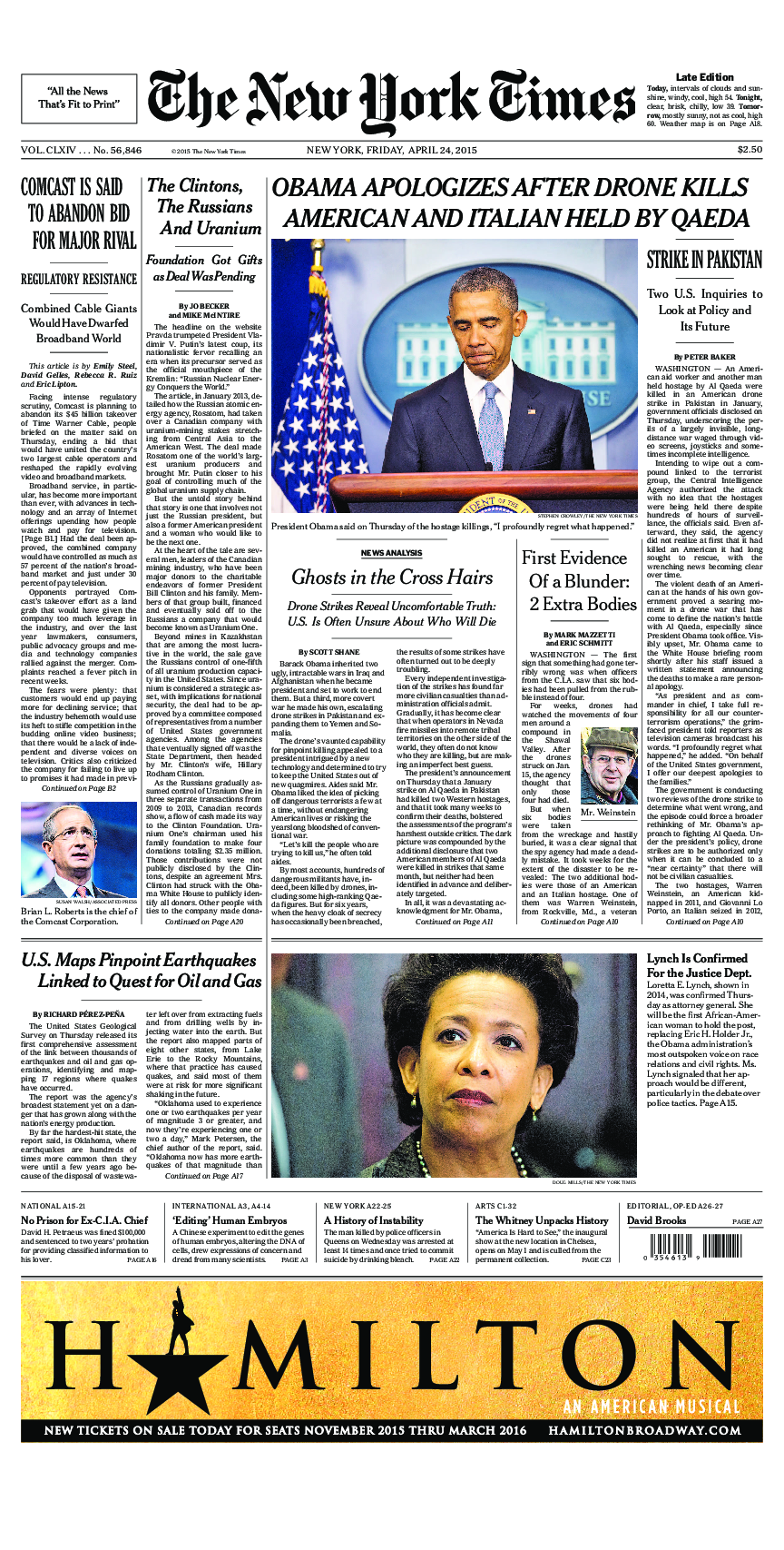 Prima-pagina-New-York-Times-del-2015-04-24