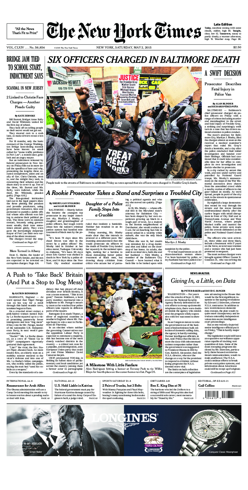 Prima-pagina-New-York-Times-del-2015-05-02