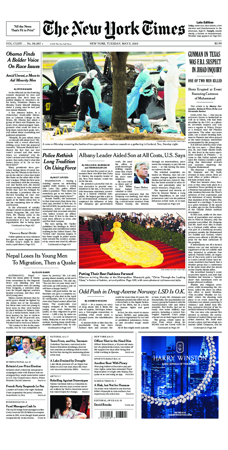 Prima-pagina-New-York-Times-del-2015-05-05