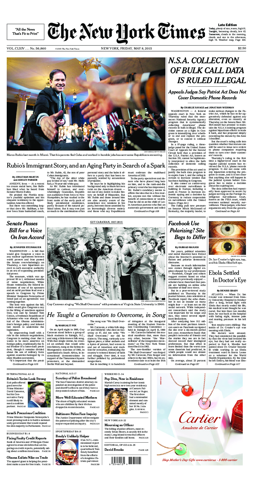 Prima-pagina-New-York-Times-del-2015-05-08