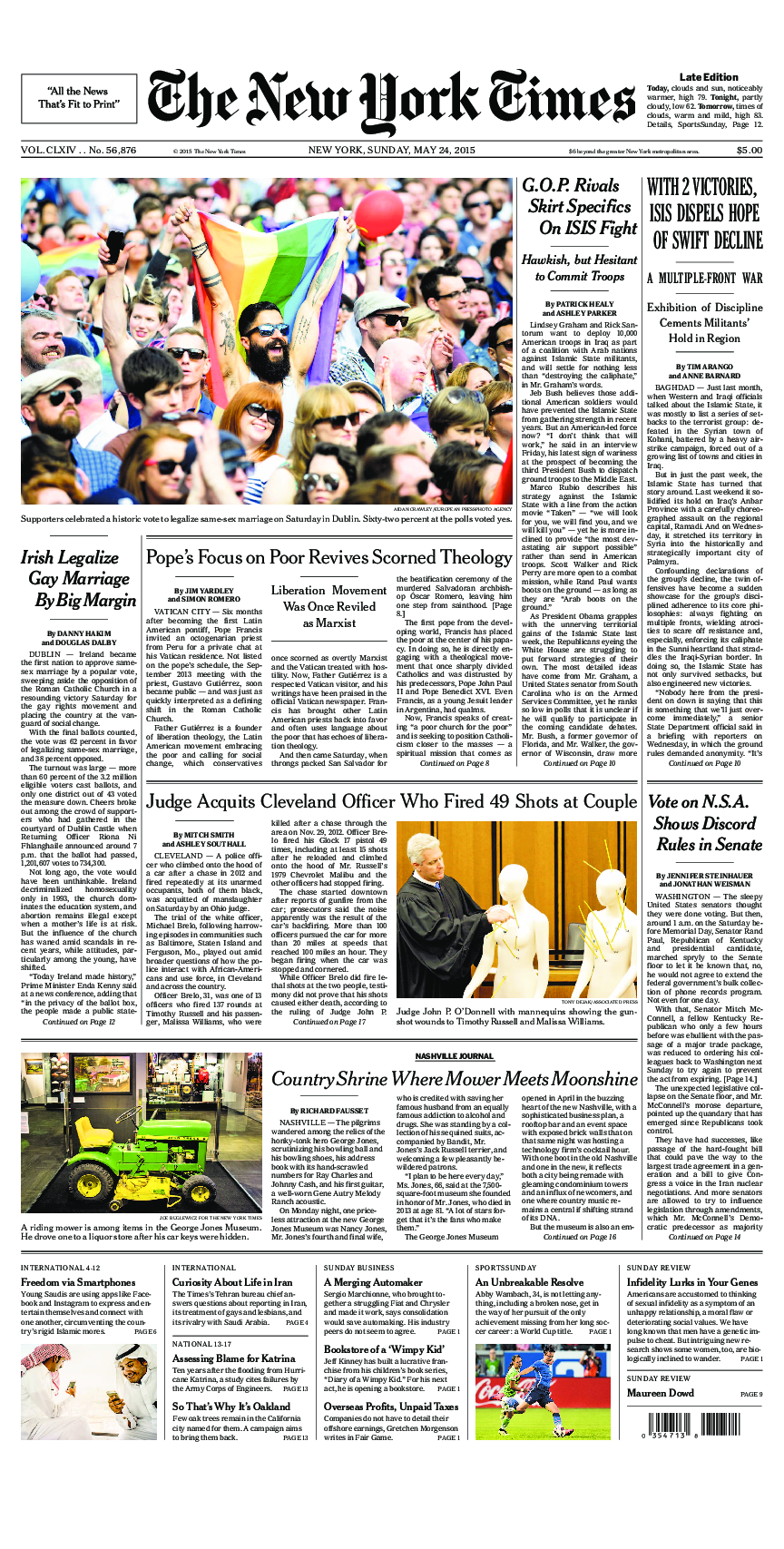 Prima-pagina-New-York-Times-del-2015-05-24