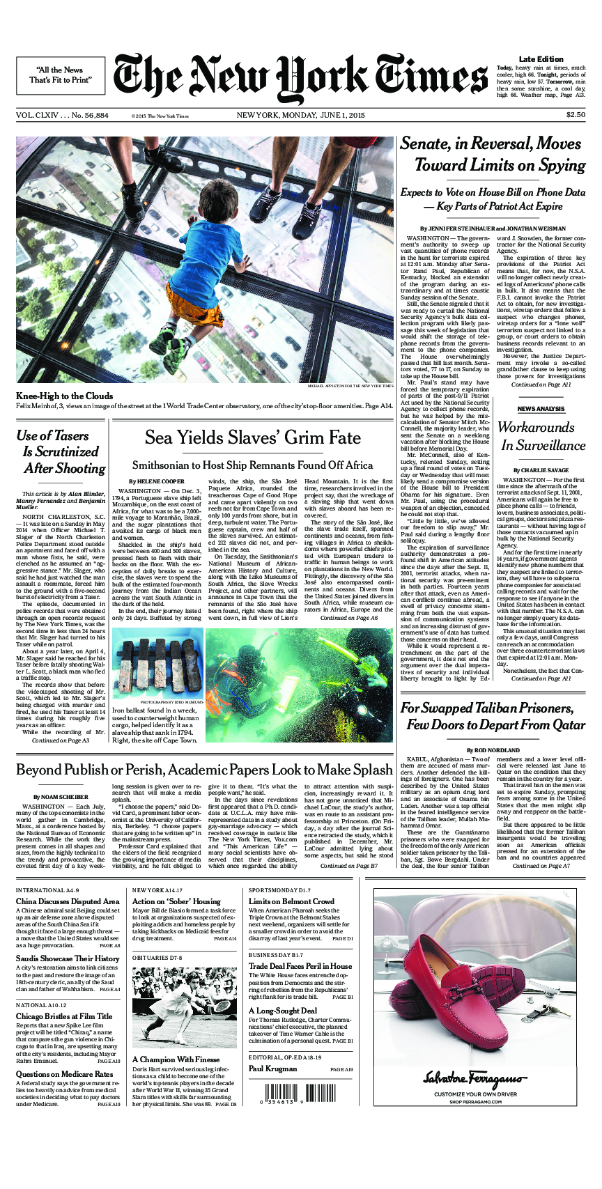 Prima-pagina-New-York-Times-del-2015-06-01