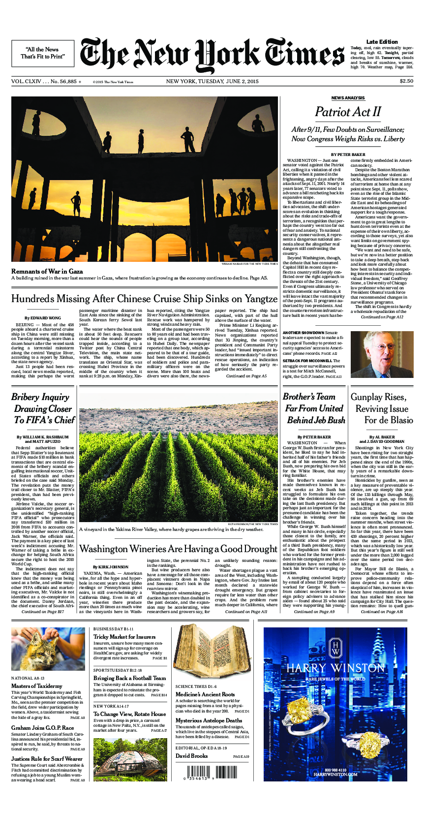 Prima-pagina-New-York-Times-del-2015-06-02