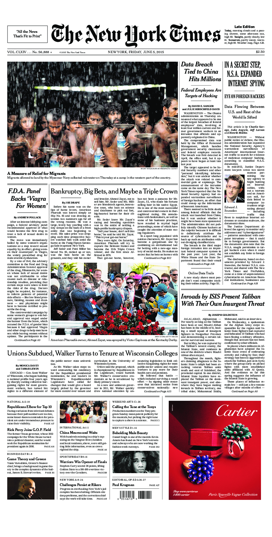 Prima-pagina-New-York-Times-del-2015-06-05