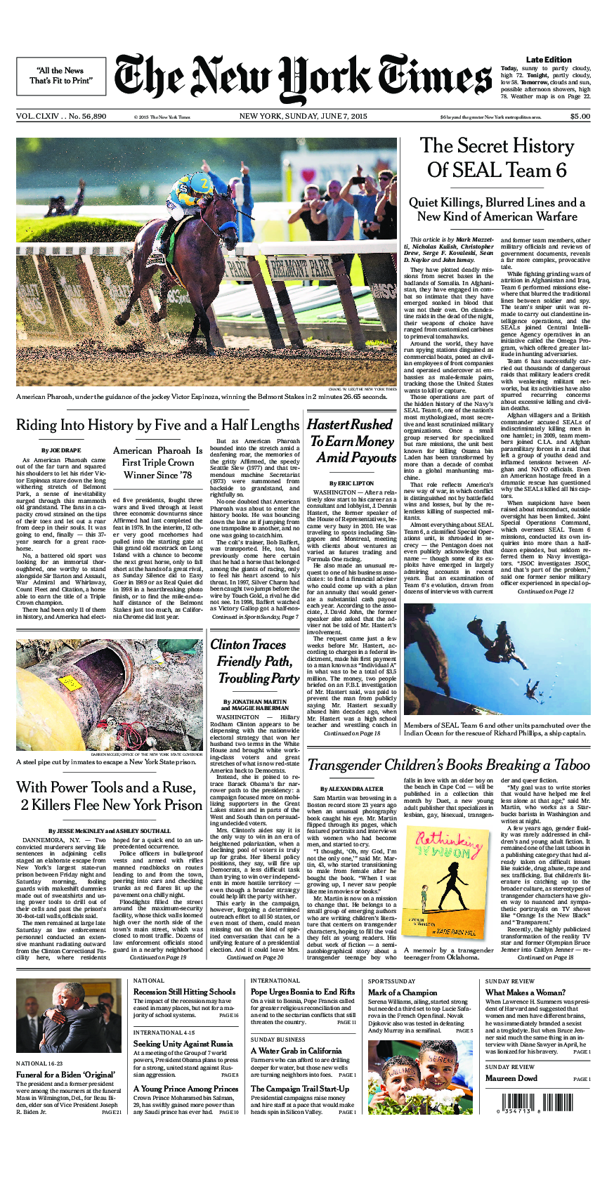 Prima-pagina-New-York-Times-del-2015-06-07