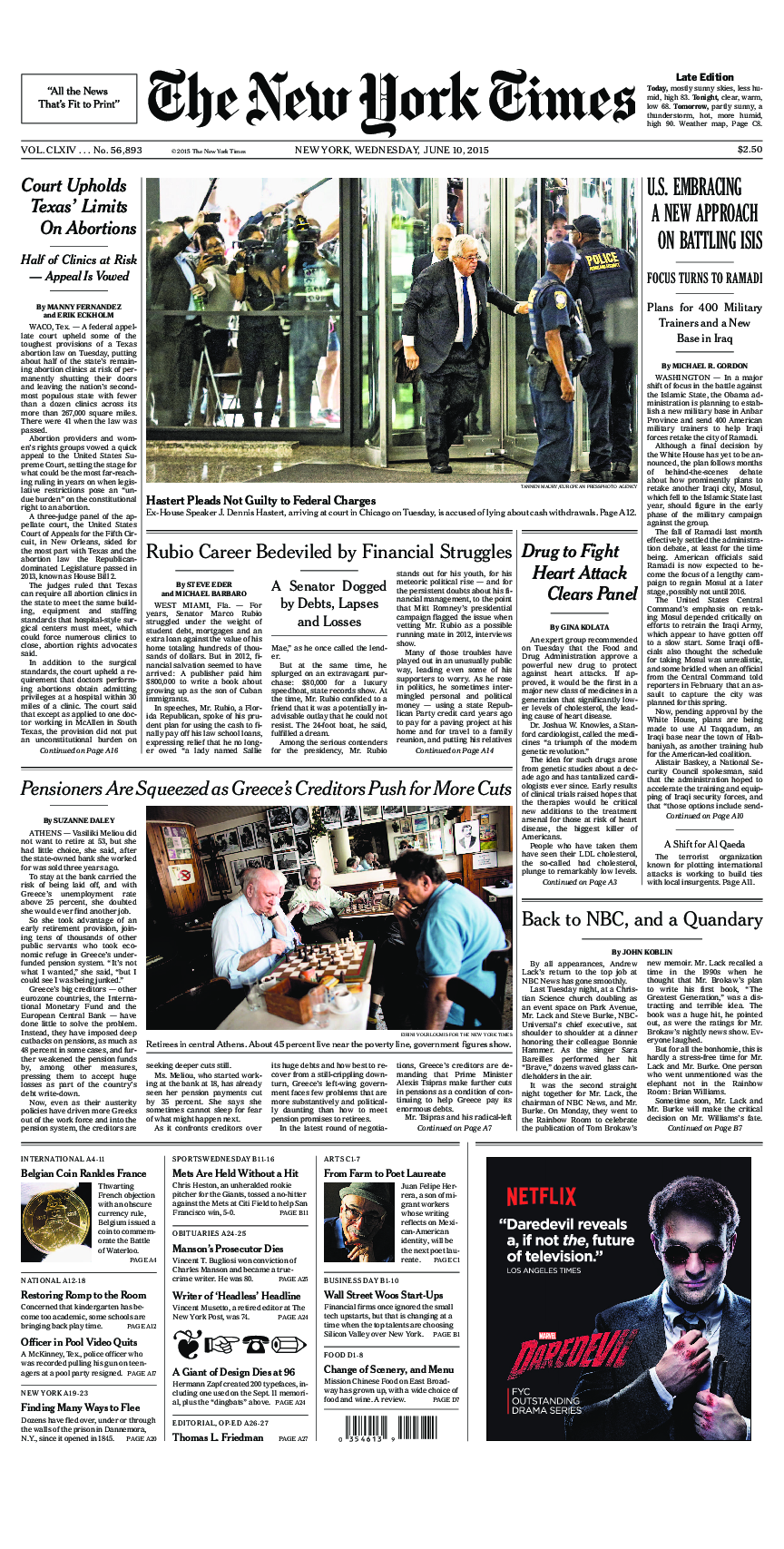 Prima-pagina-New-York-Times-del-2015-06-10