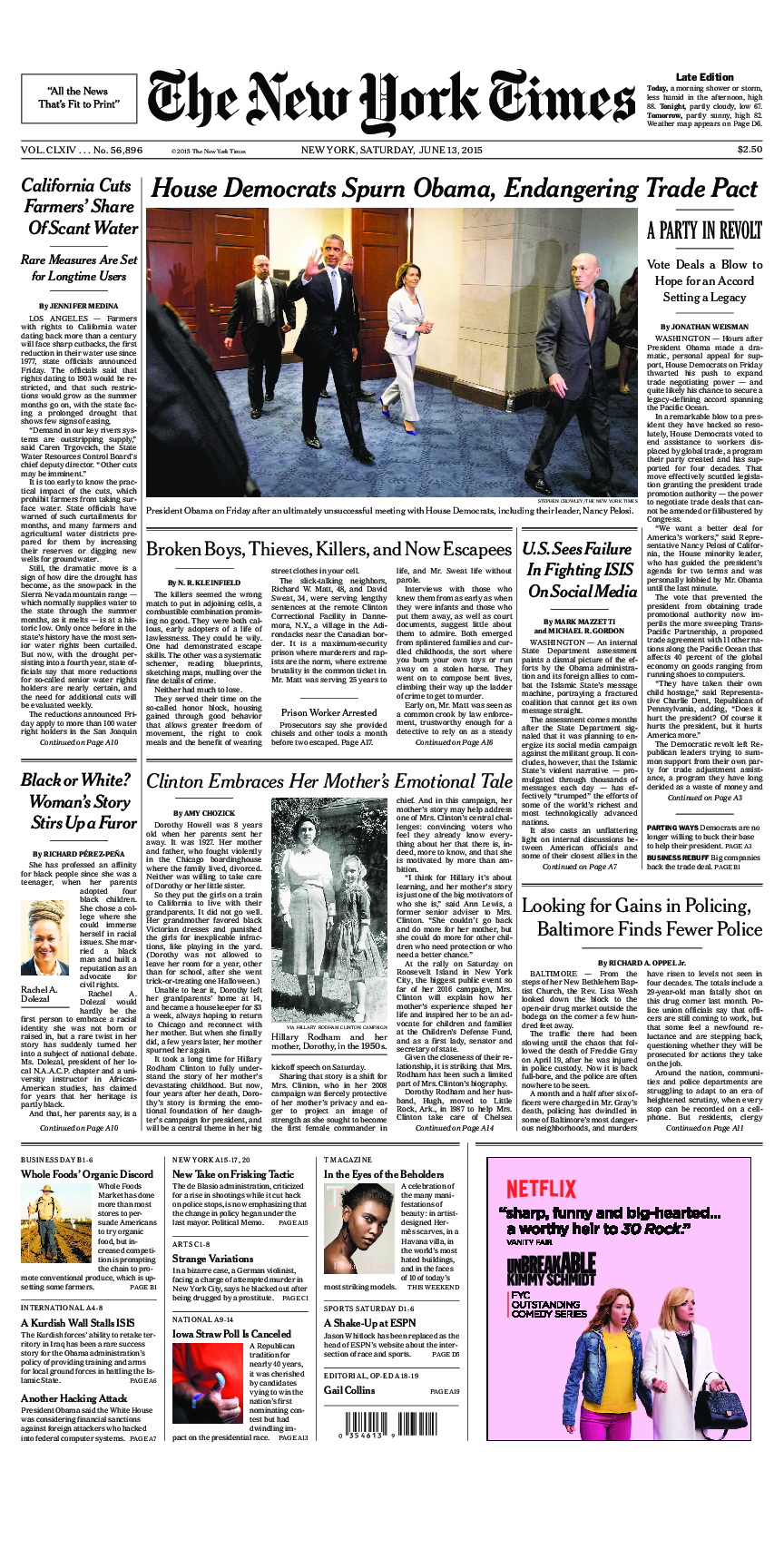 Prima-pagina-New-York-Times-del-2015-06-13