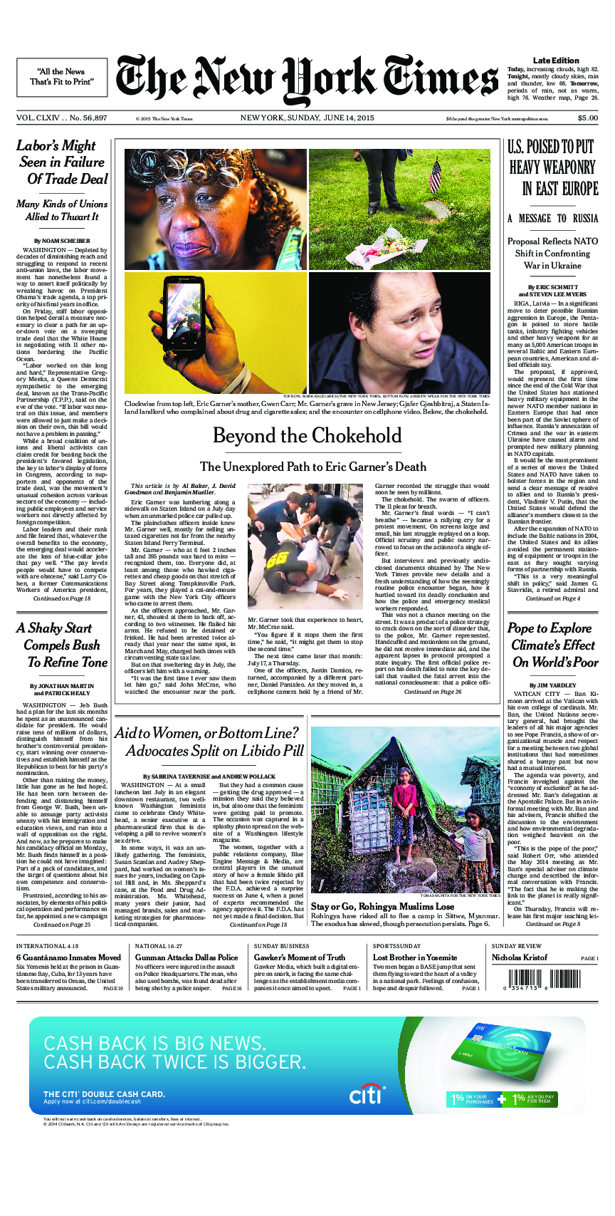 Prima-pagina-New-York-Times-del-2015-06-14