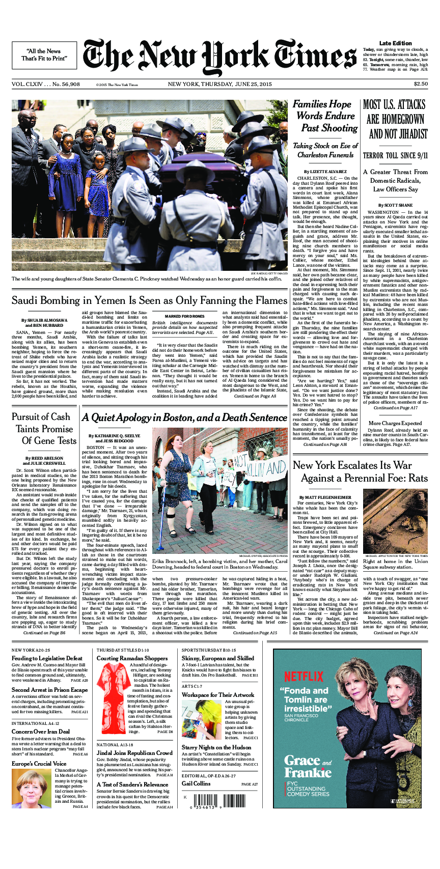 Prima-pagina-New-York-Times-del-2015-06-25