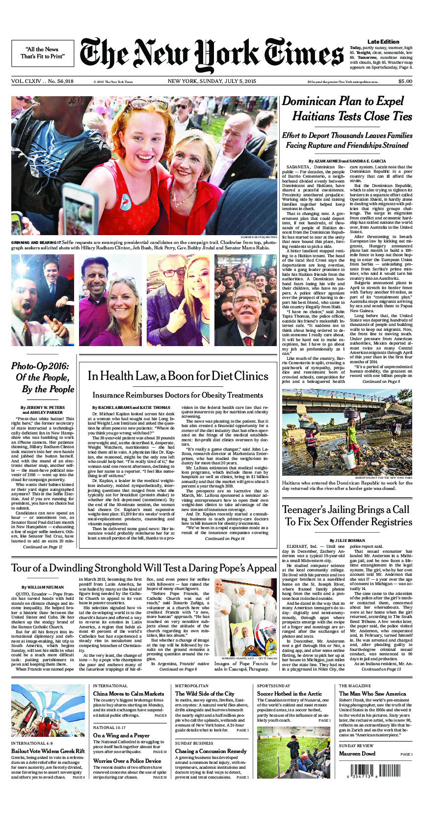 Prima-pagina-New-York-Times-del-2015-07-05