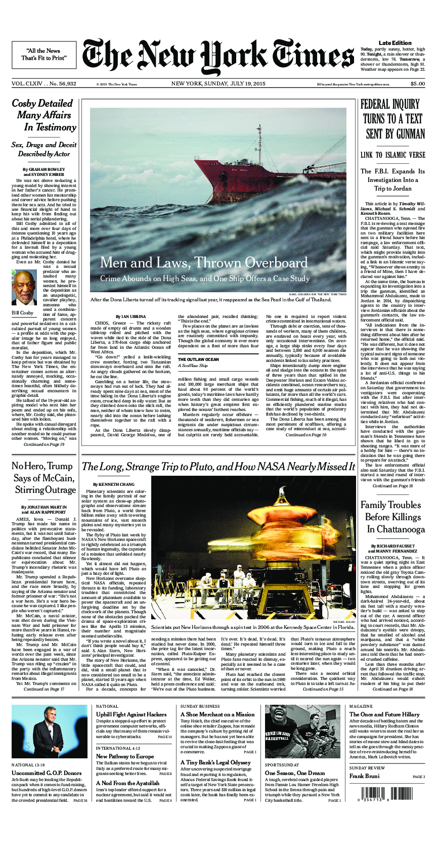 Prima-pagina-New-York-Times-del-2015-07-19