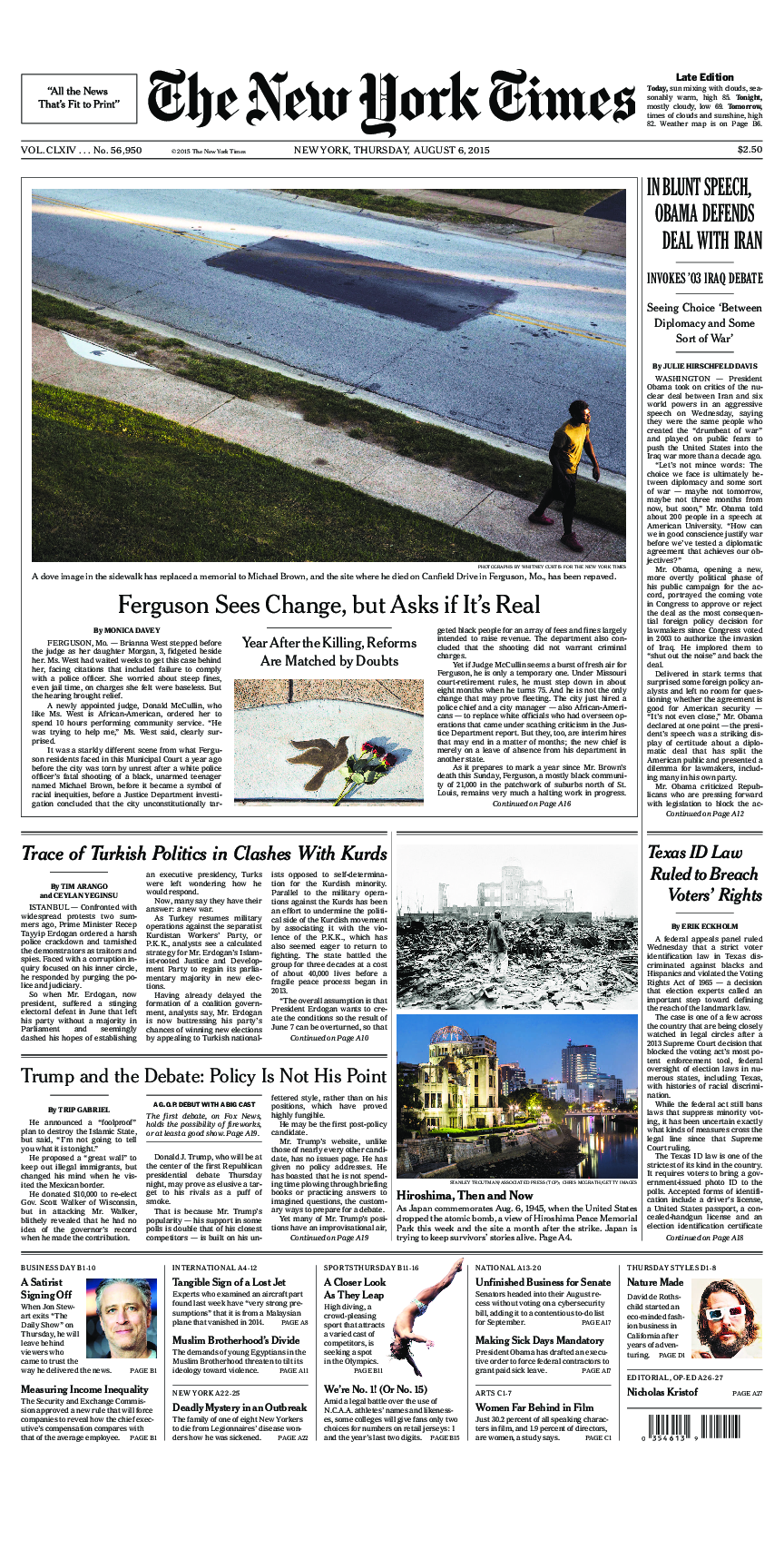 Prima-pagina-New-York-Times-del-2015-08-06