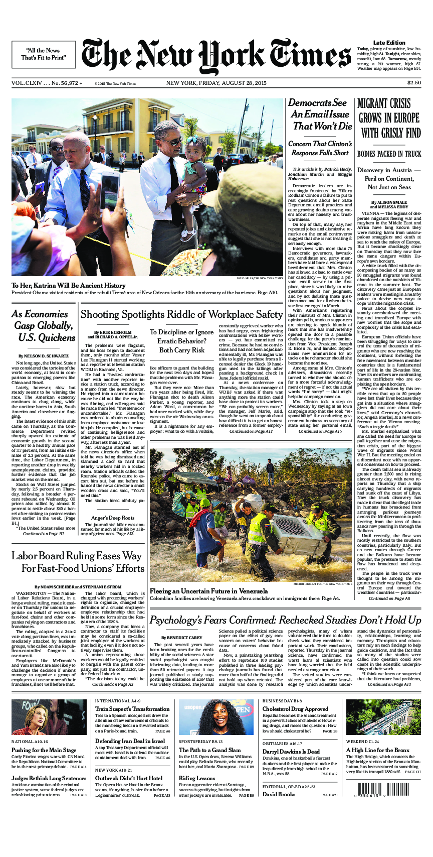 Prima-pagina-New-York-Times-del-2015-08-28