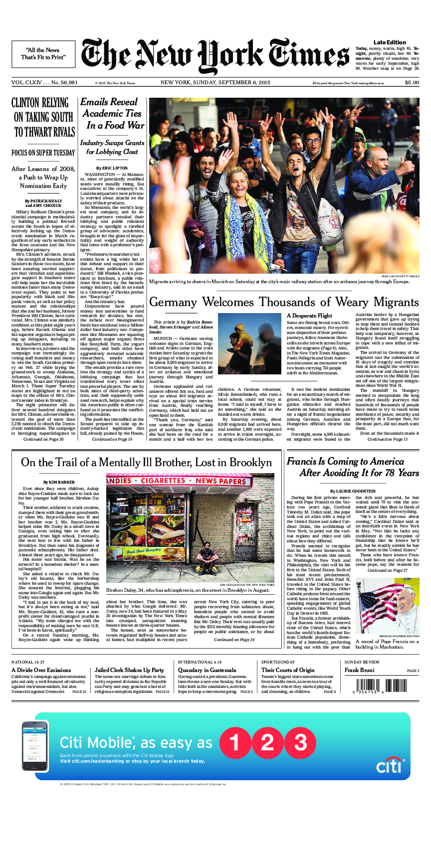 Prima-pagina-New-York-Times-del-2015-09-06