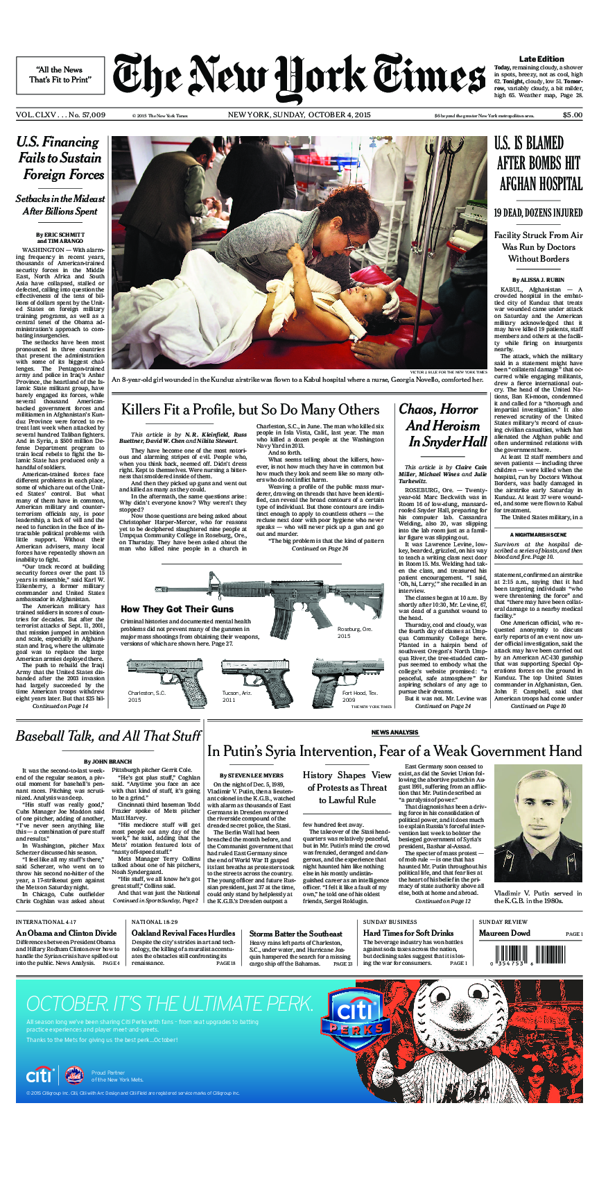 Prima-pagina-New-York-Times-del-2015-10-04