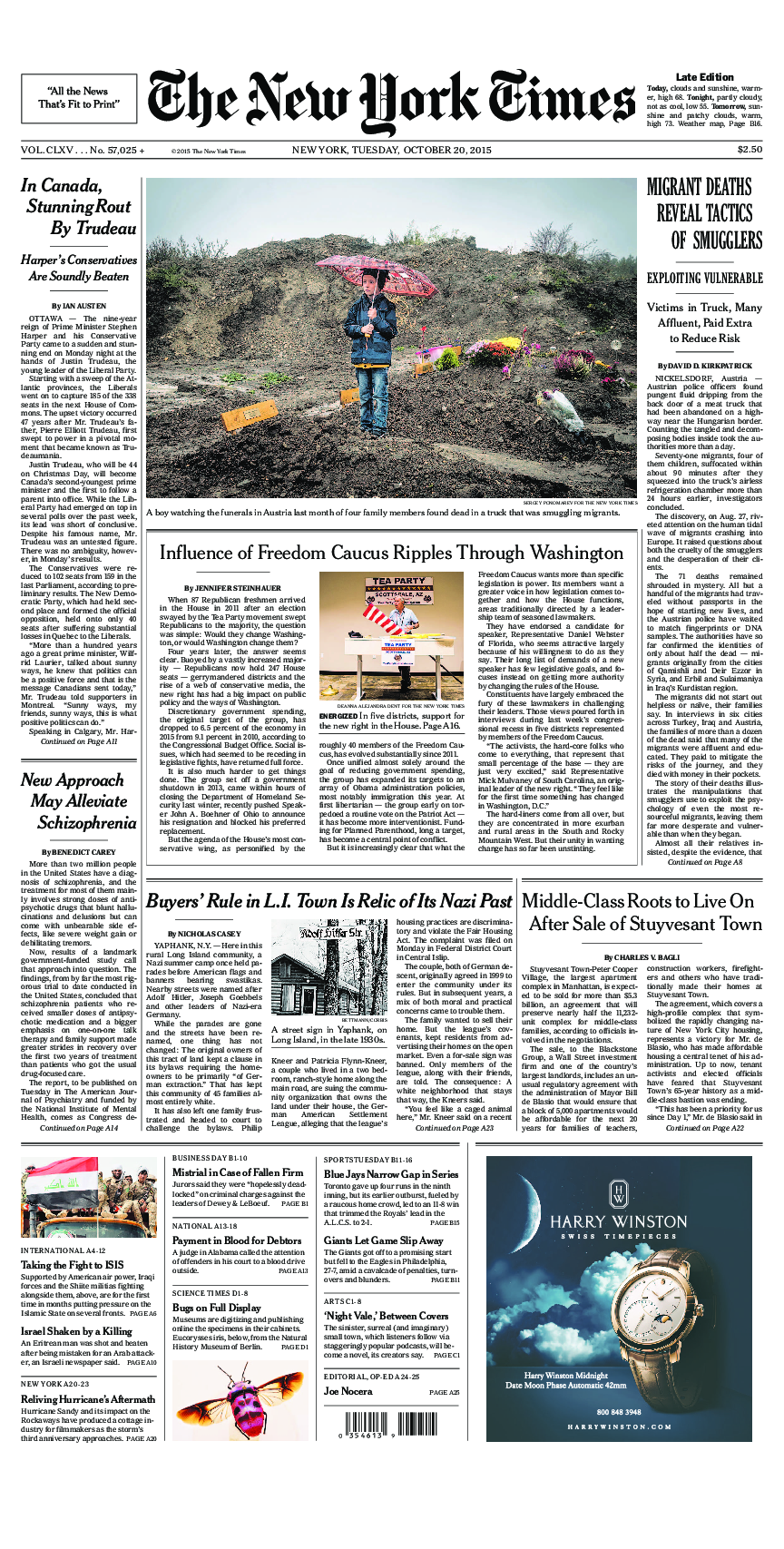 Prima-pagina-New-York-Times-del-2015-10-20