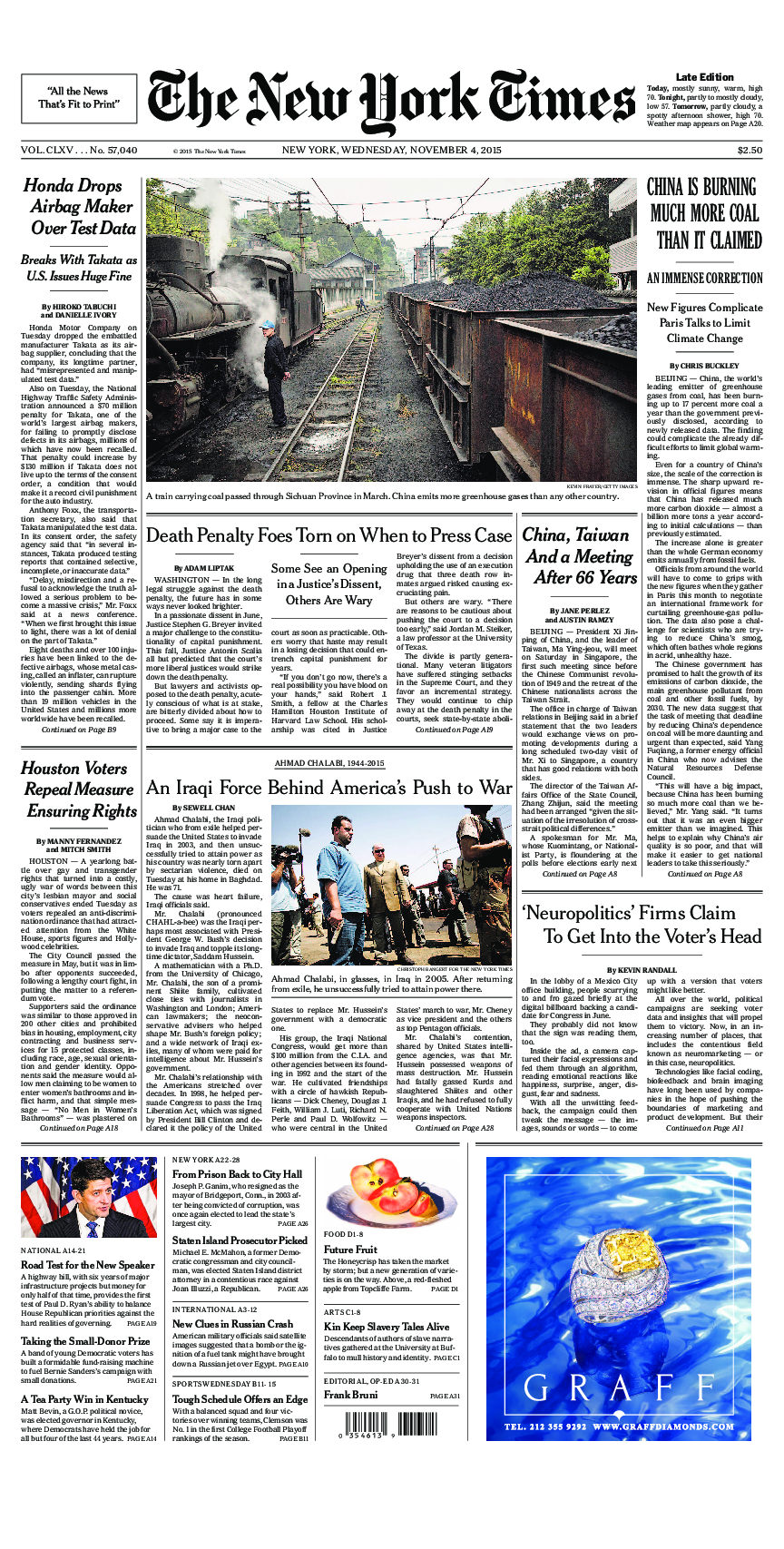 Prima-pagina-New-York-Times-del-2015-11-04