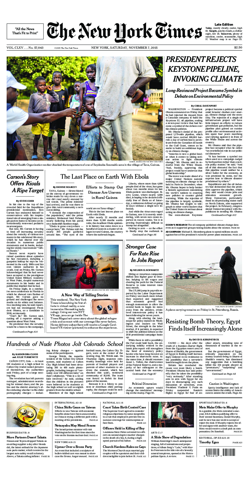 Prima-pagina-New-York-Times-del-2015-11-07