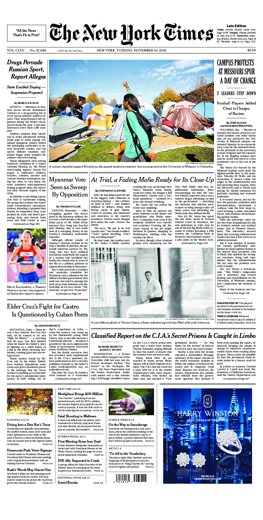 Prima-pagina-New-York-Times-del-2015-11-10