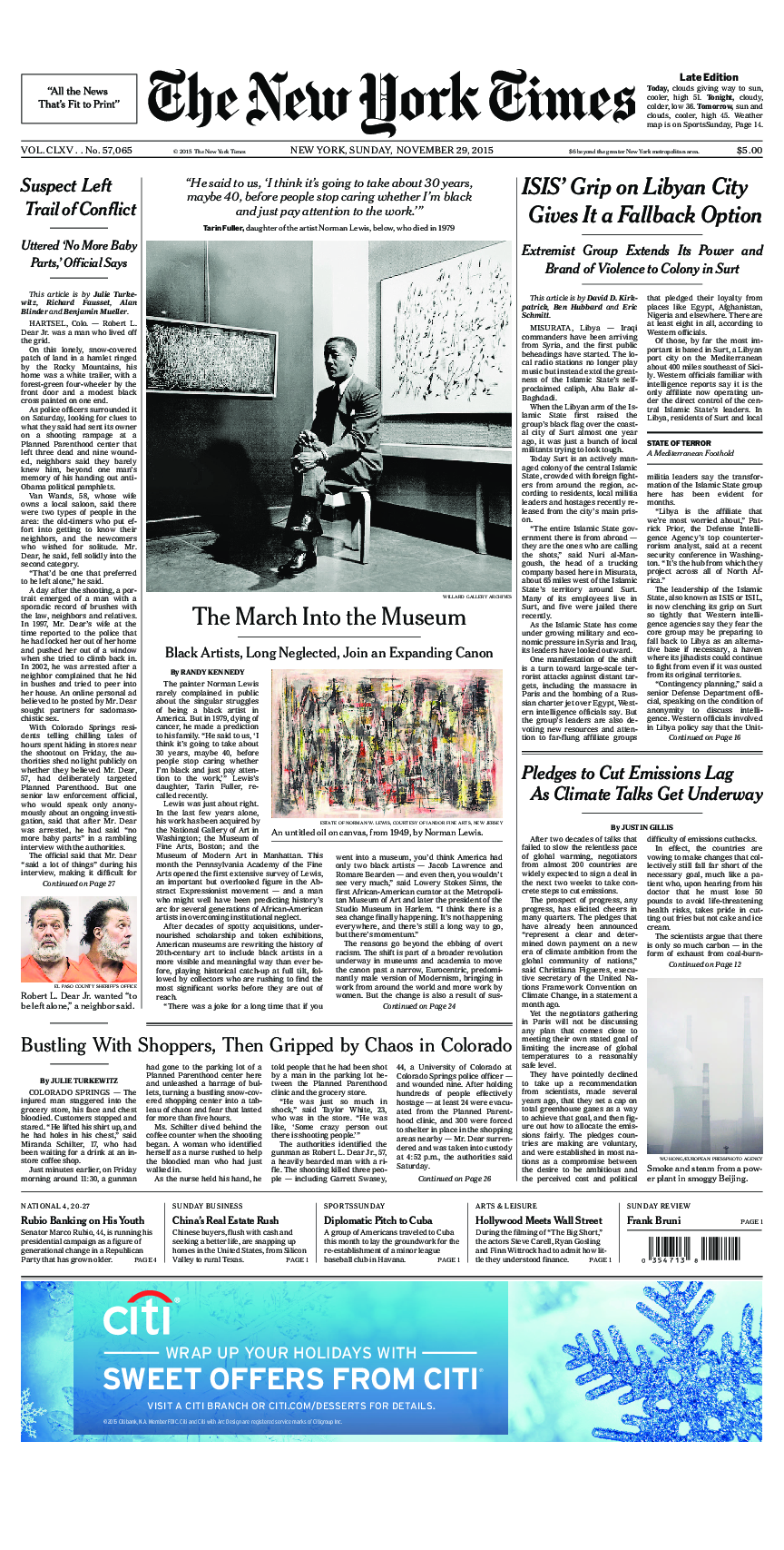 Prima-pagina-New-York-Times-del-2015-11-29