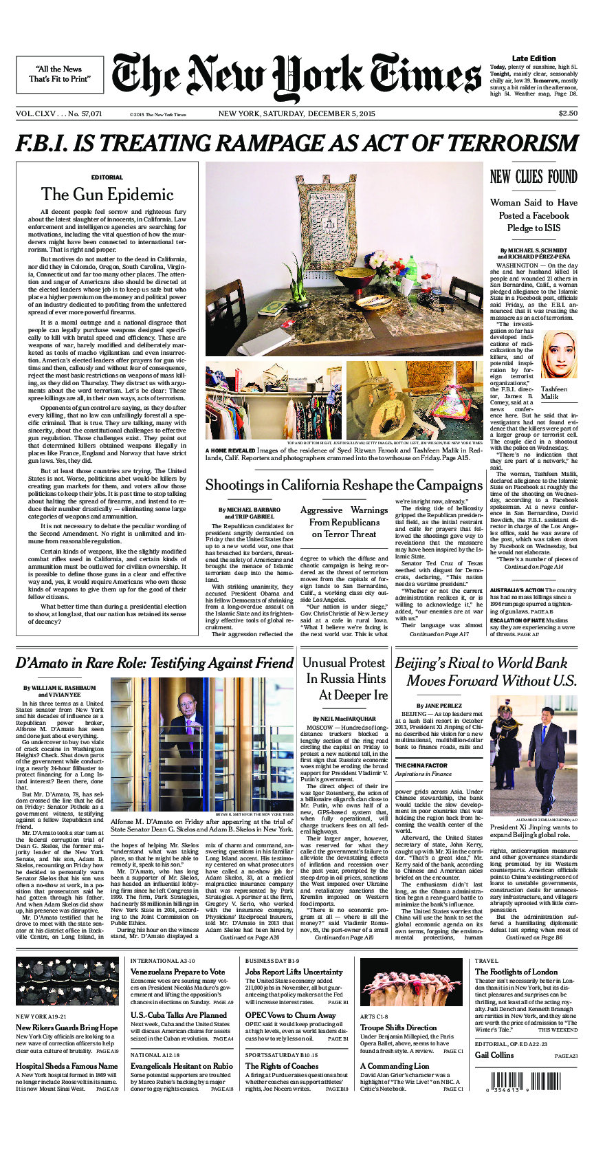 Prima-pagina-New-York-Times-del-2015-12-05