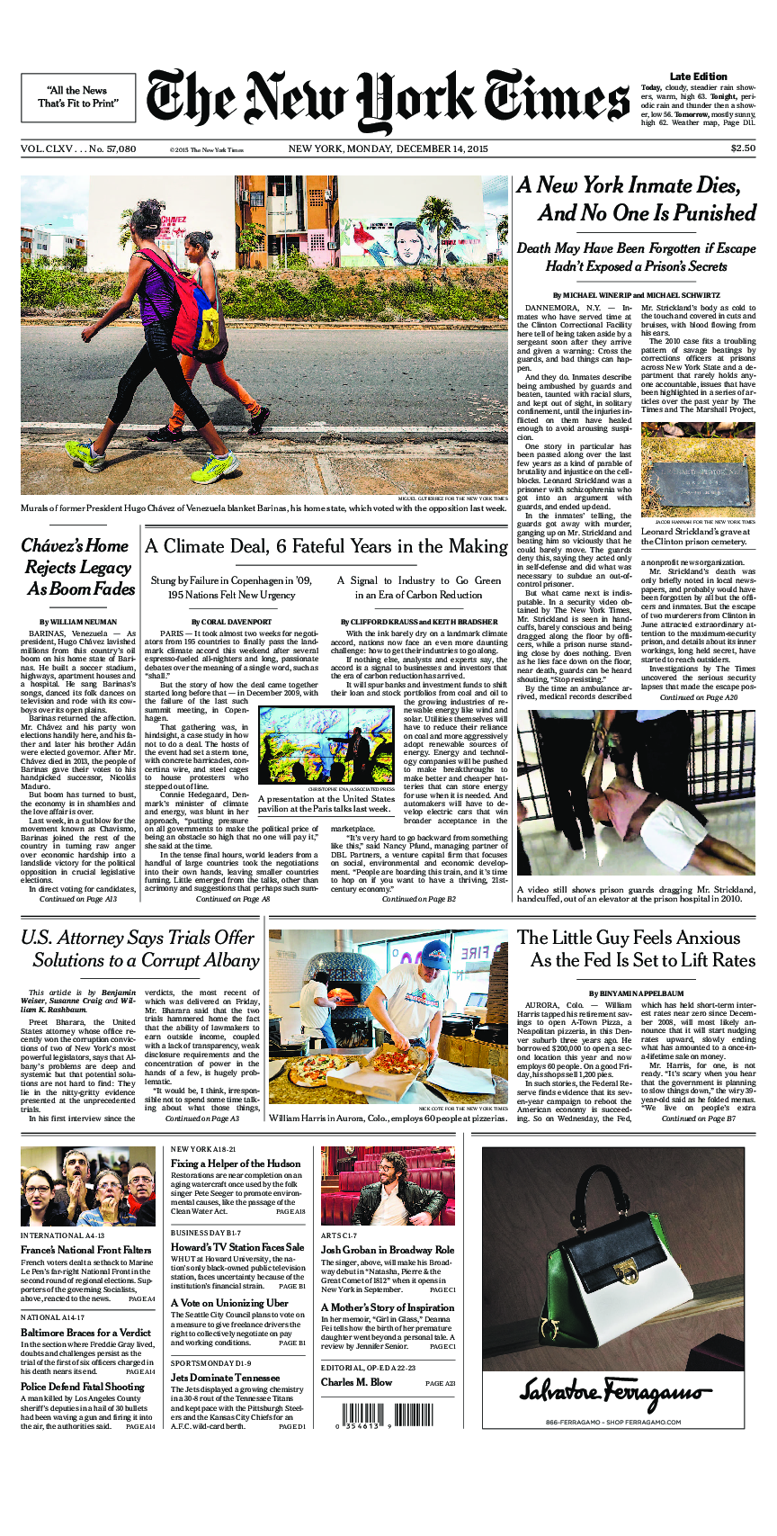 Prima-pagina-New-York-Times-del-2015-12-14