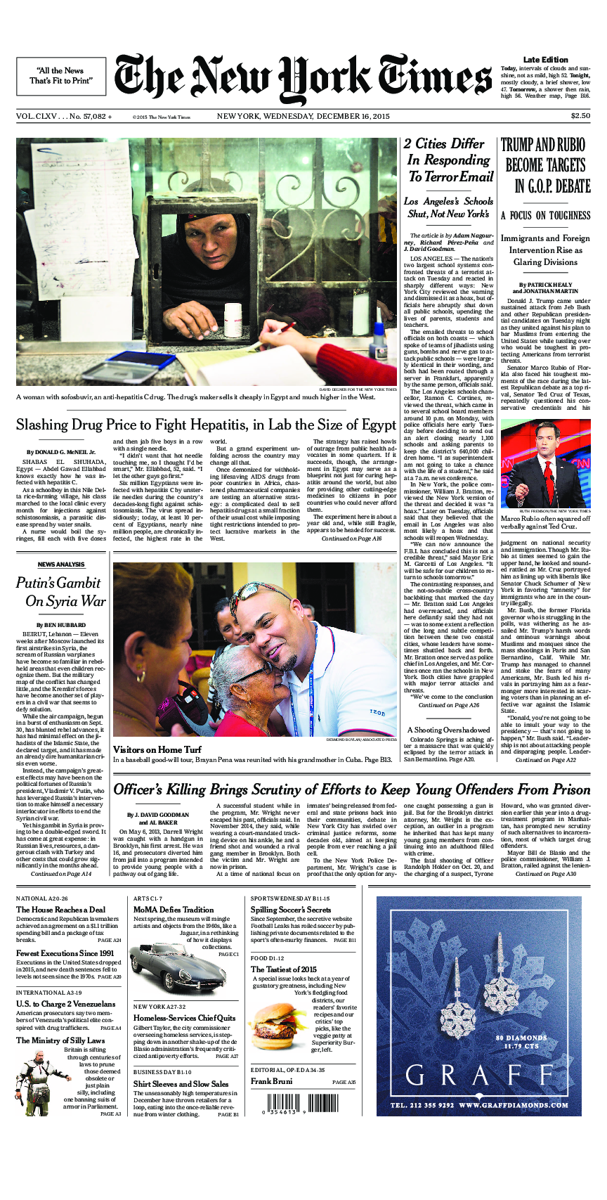 Prima-pagina-New-York-Times-del-2015-12-16