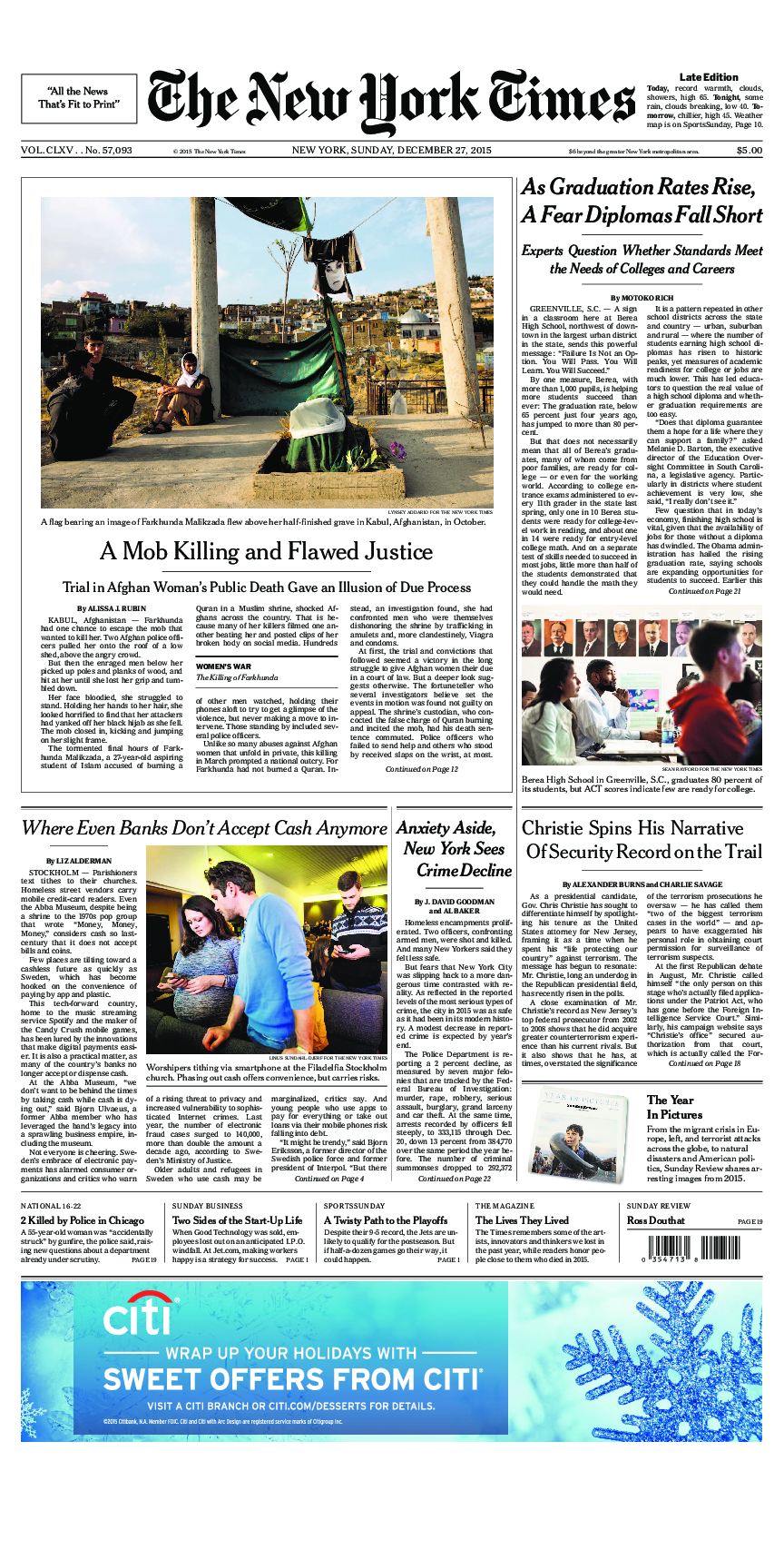 Prima-pagina-New-York-Times-del-2015-12-27