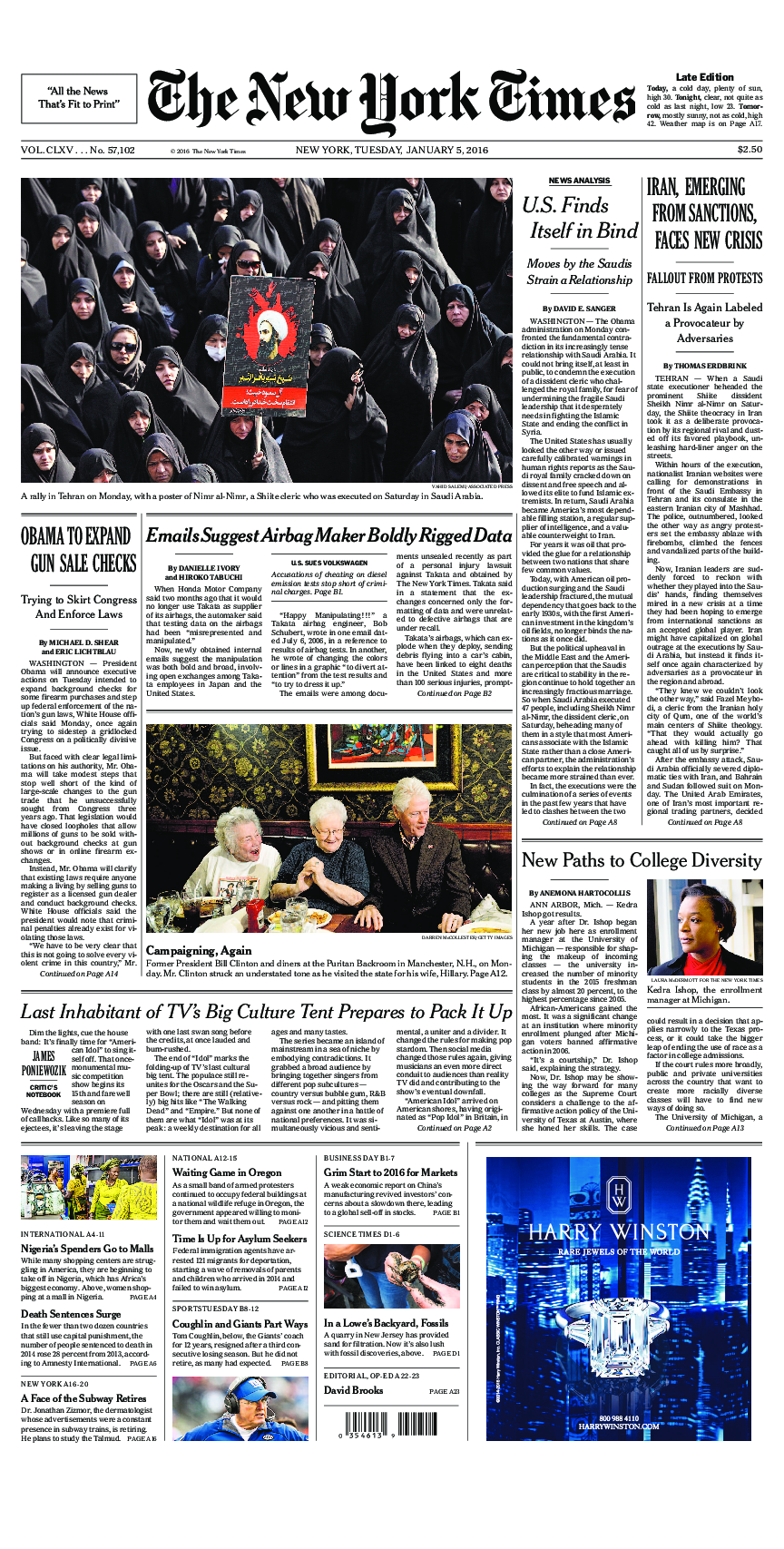 Prima-pagina-New-York-Times-del-2016-01-05