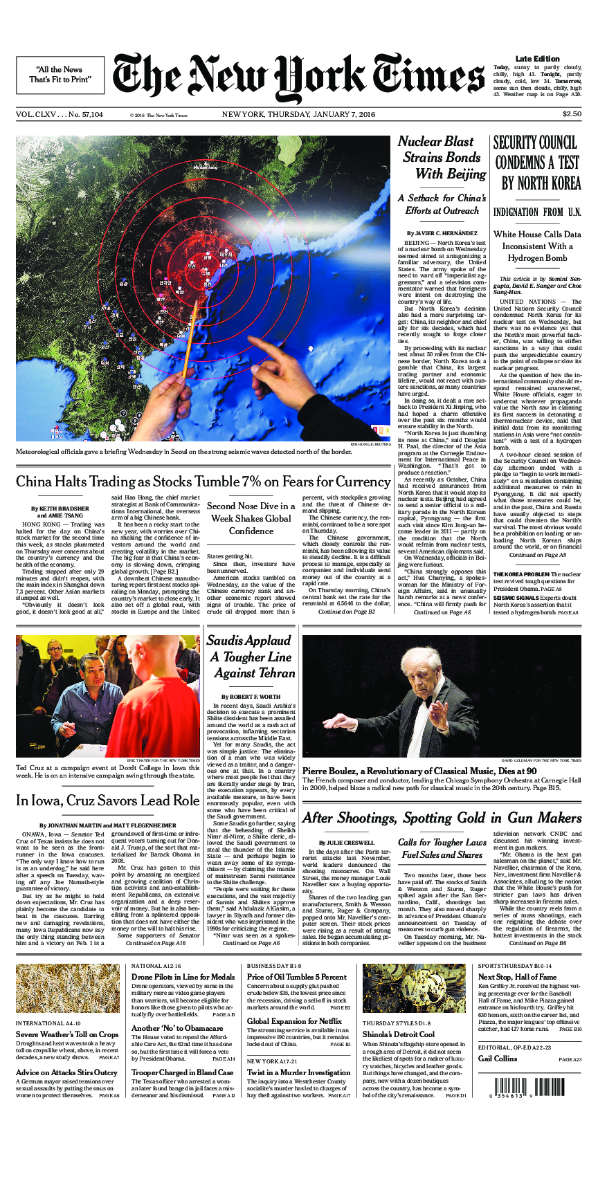 Prima-pagina-New-York-Times-del-2016-01-07