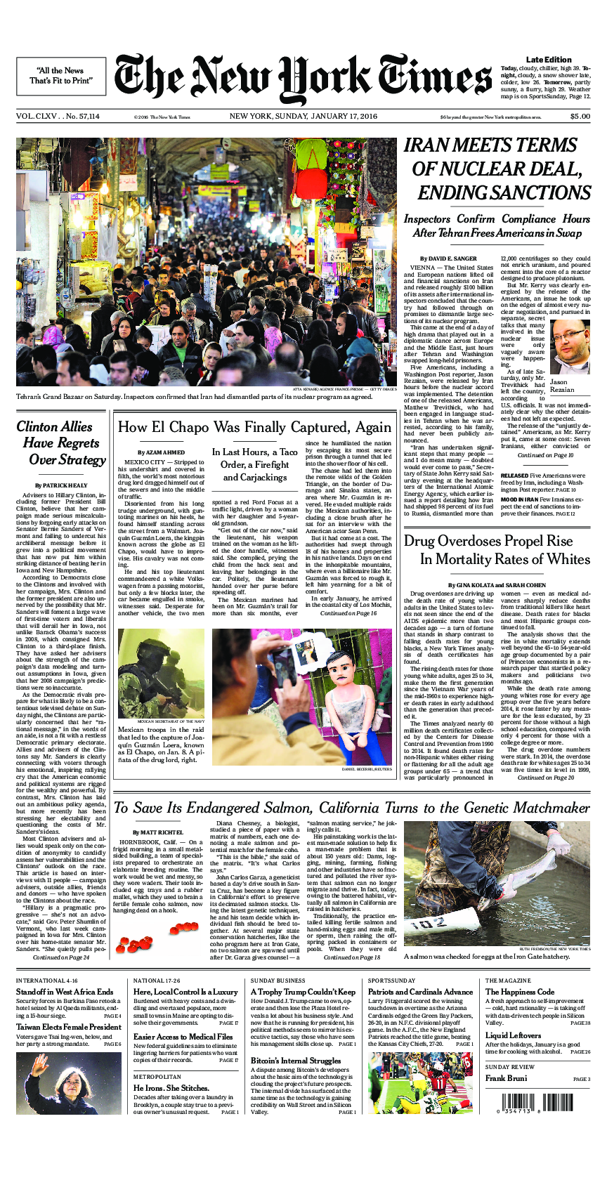 Prima-pagina-New-York-Times-del-2016-01-17