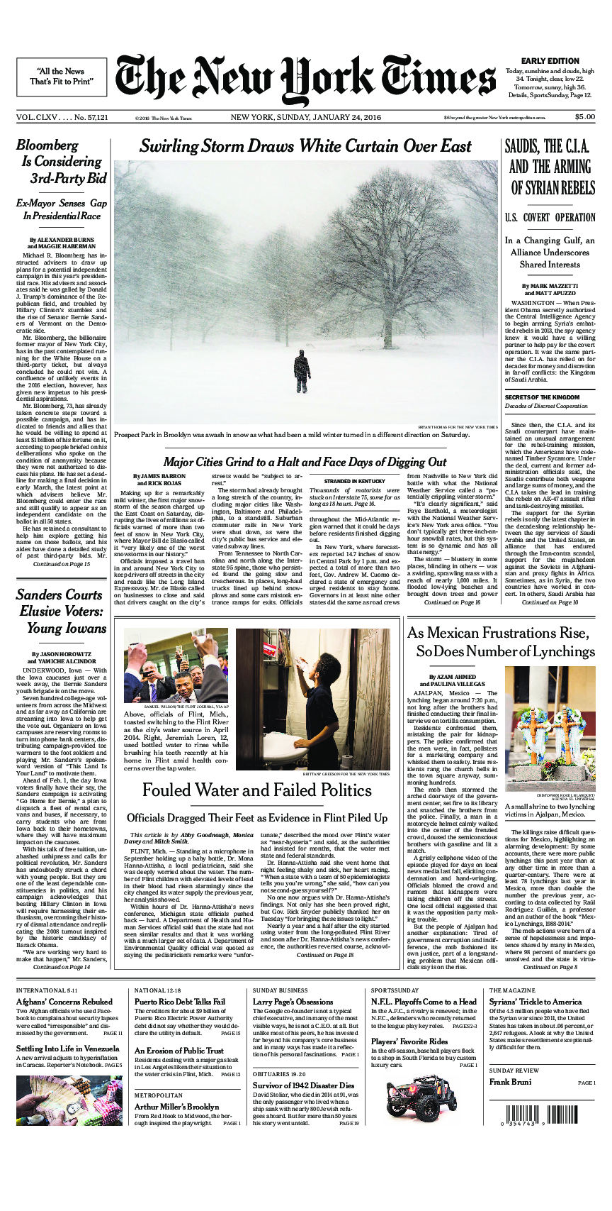 Prima-pagina-New-York-Times-del-2016-01-24