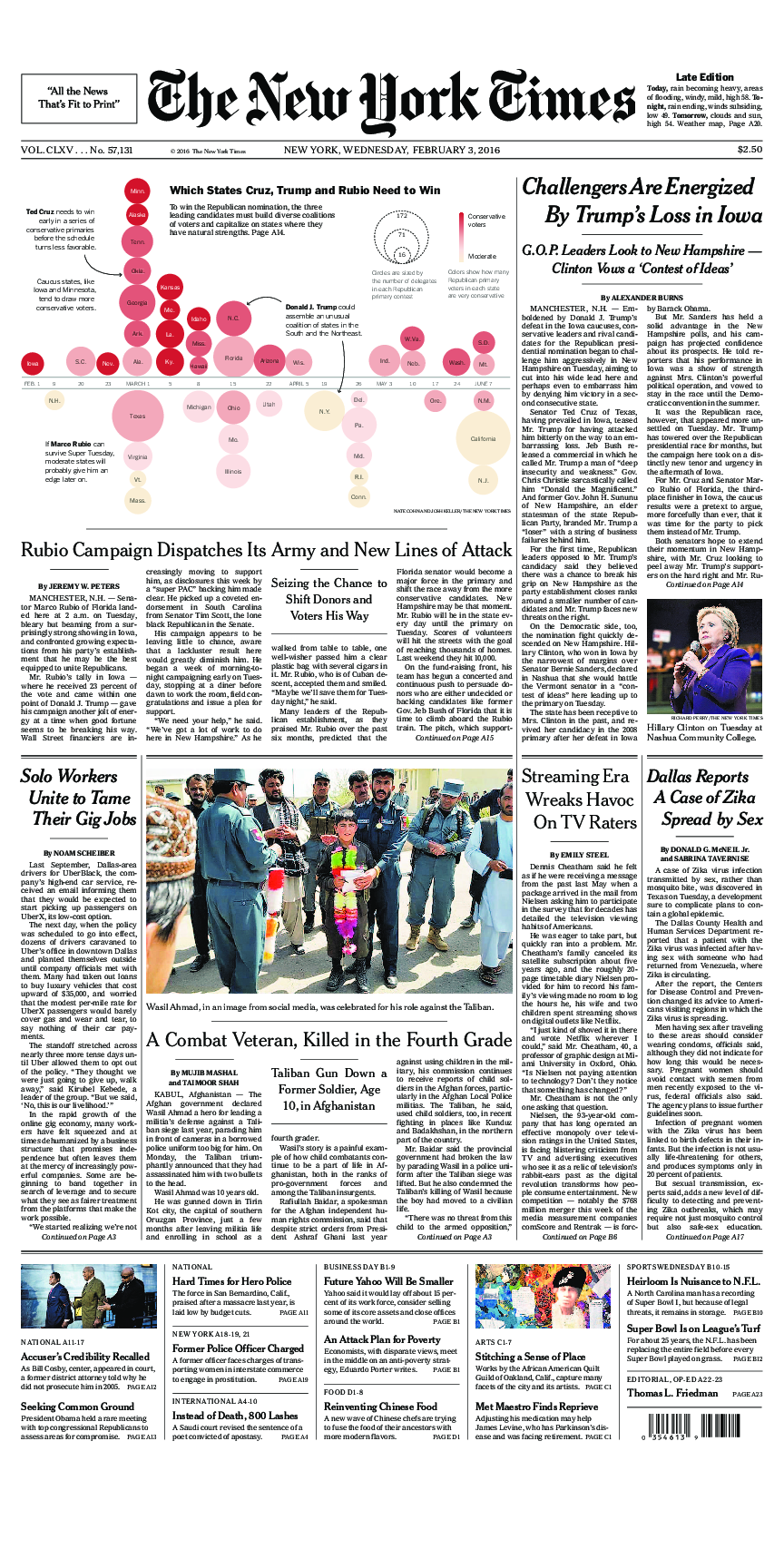 Prima-pagina-New-York-Times-del-2016-02-03