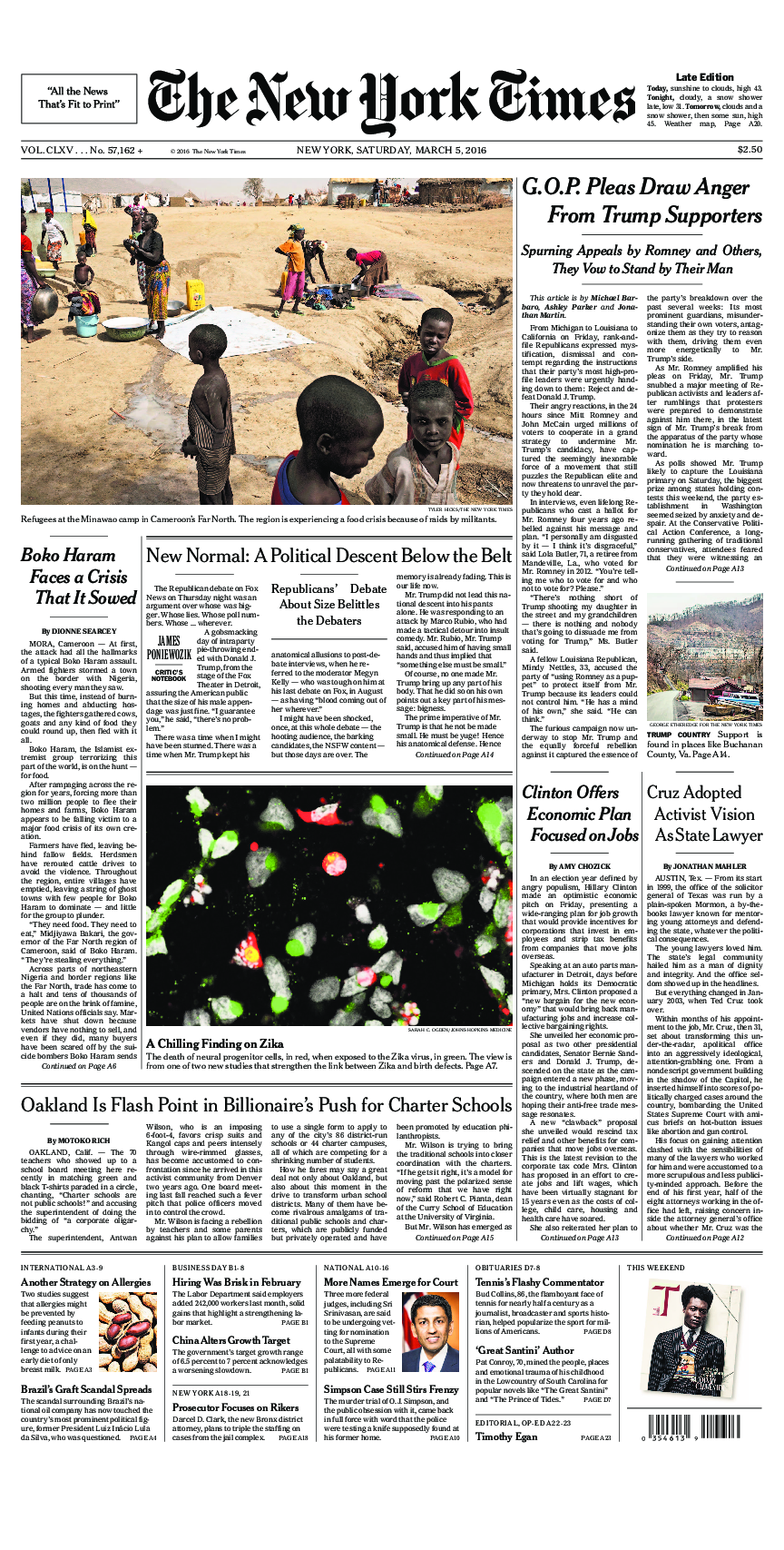 Prima-pagina-New-York-Times-del-2016-03-05