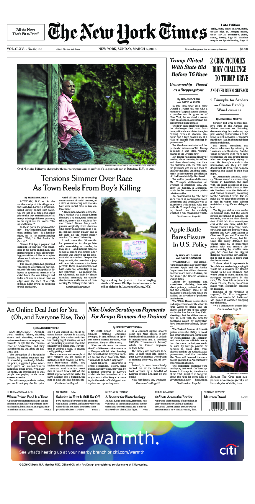 Prima-pagina-New-York-Times-del-2016-03-06