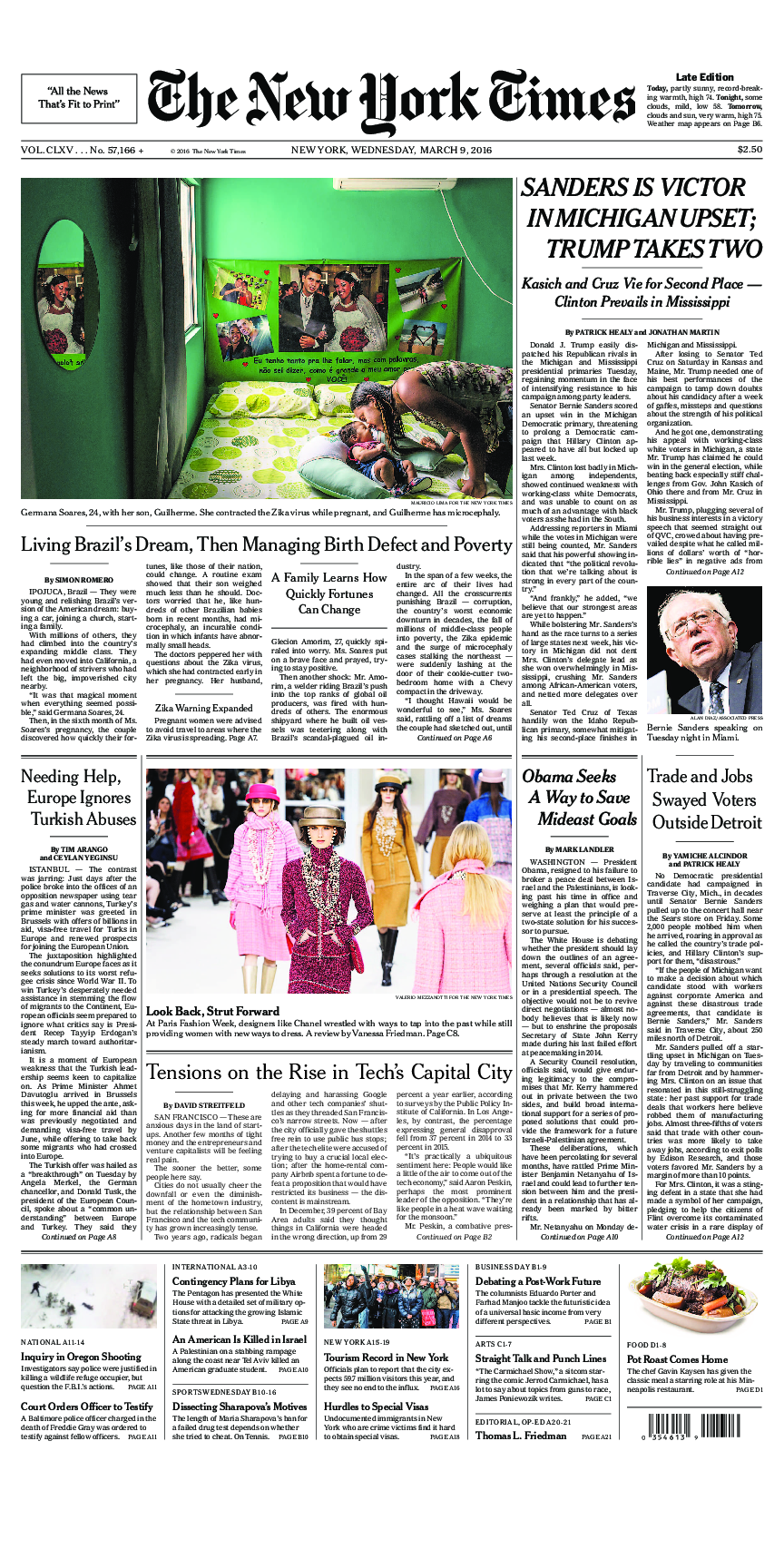 Prima-pagina-New-York-Times-del-2016-03-09