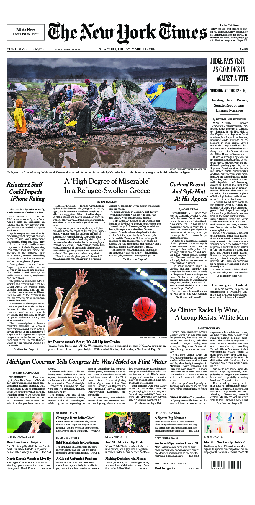 Prima-pagina-New-York-Times-del-2016-03-18