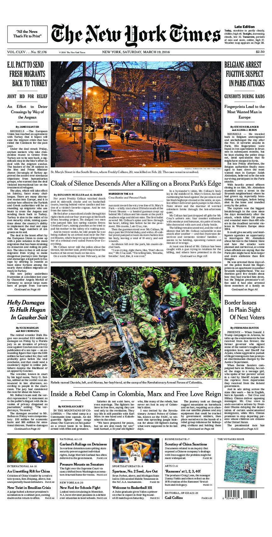 Prima-pagina-New-York-Times-del-2016-03-19