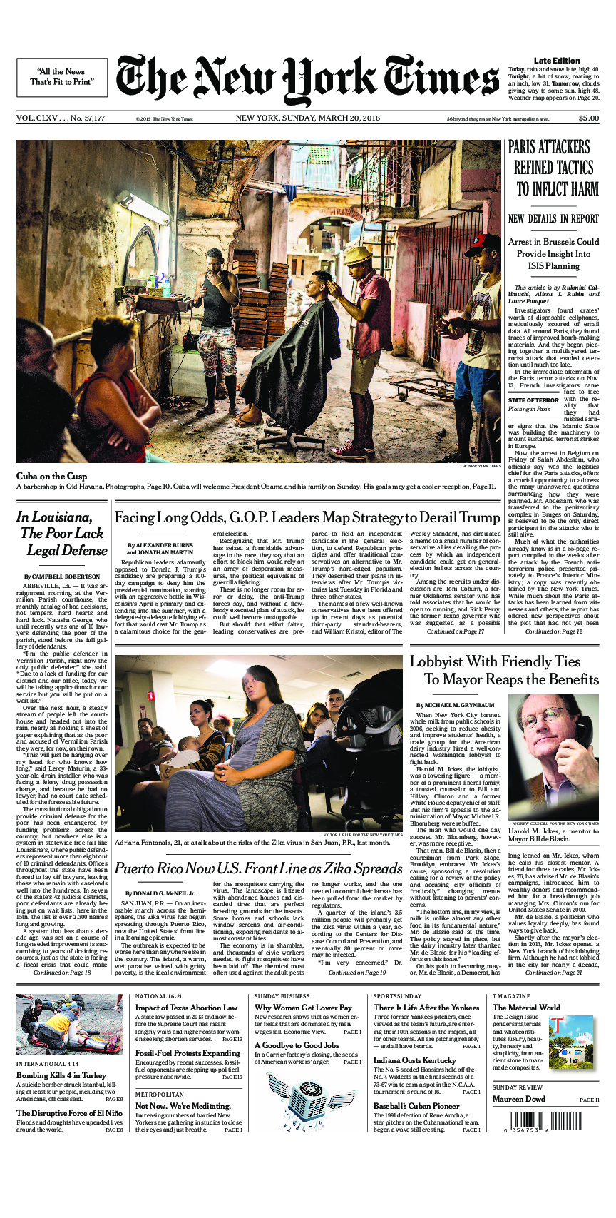 Prima-pagina-New-York-Times-del-2016-03-20