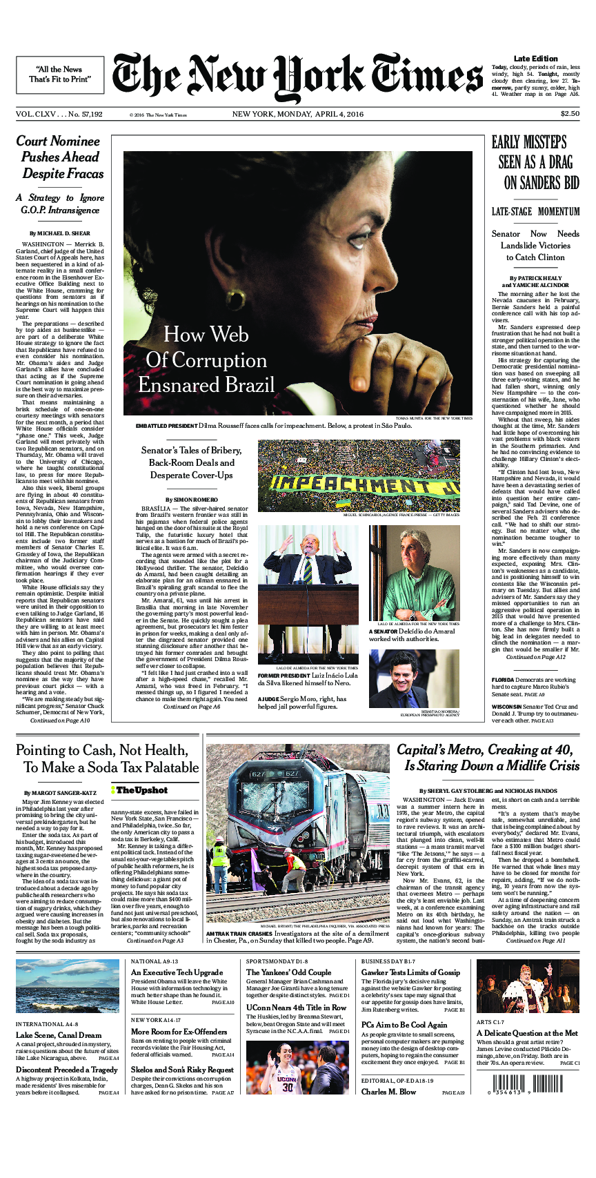 Prima-pagina-New-York-Times-del-2016-04-04