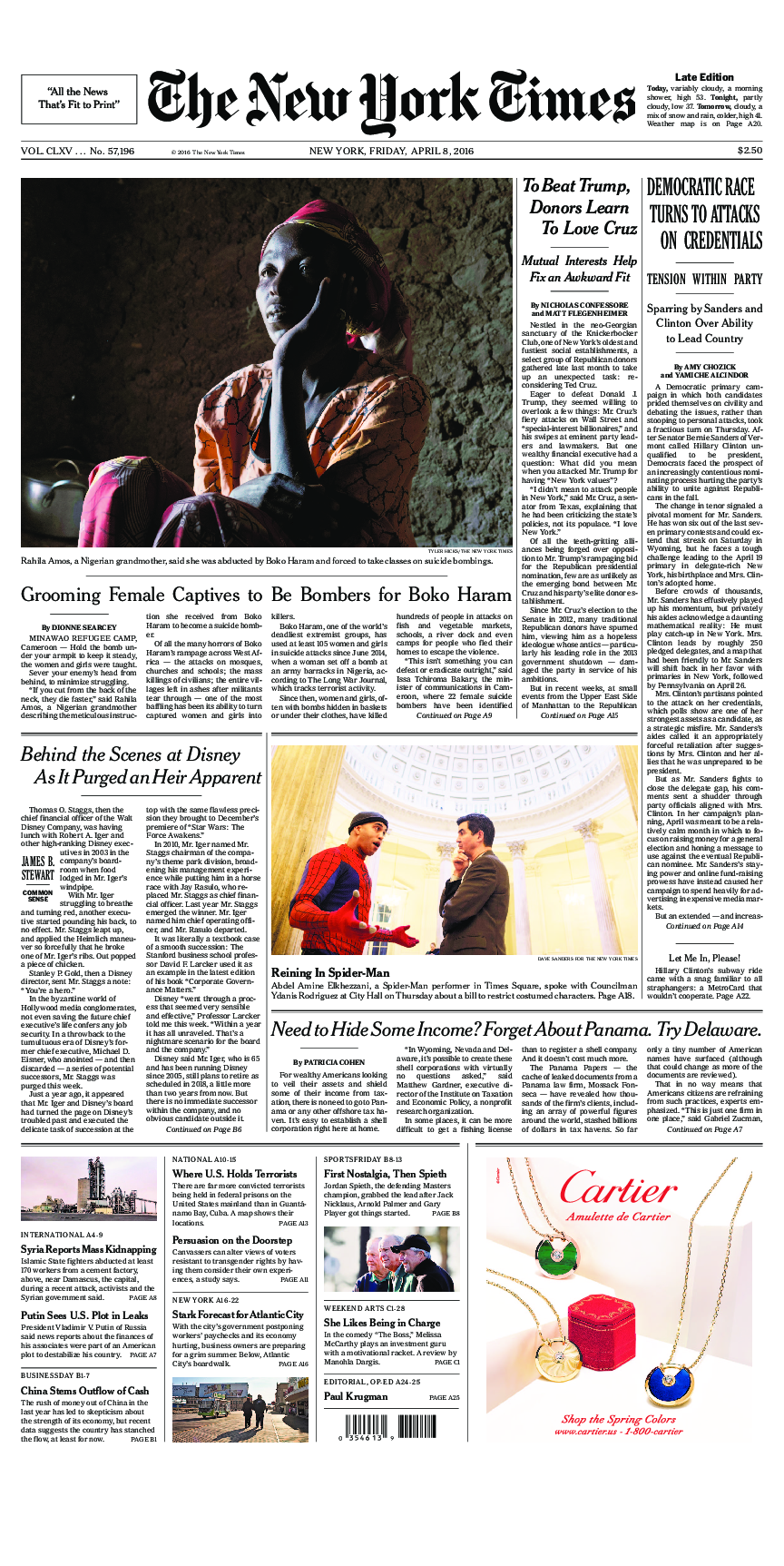 Prima-pagina-New-York-Times-del-2016-04-08