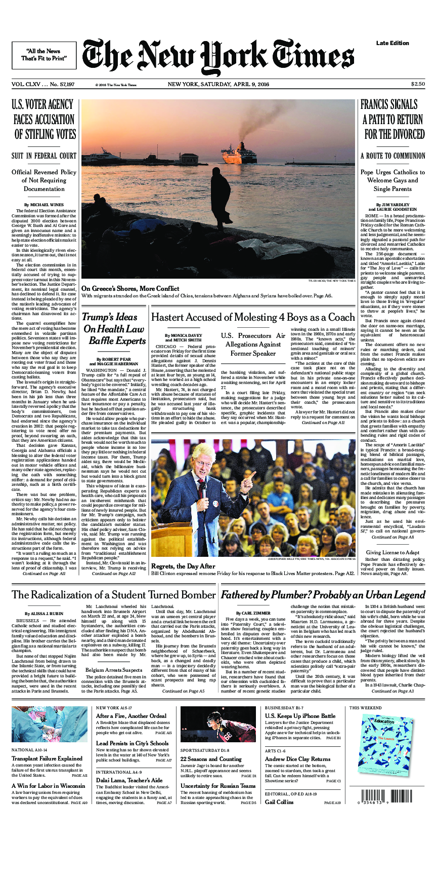 Prima-pagina-New-York-Times-del-2016-04-09