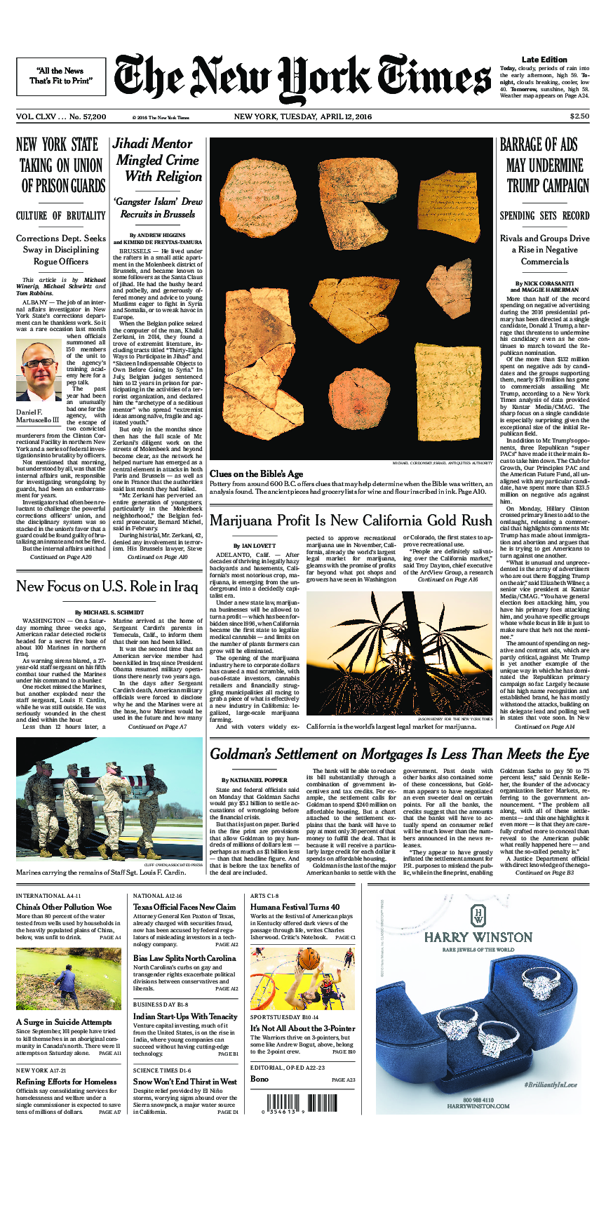 Prima-pagina-New-York-Times-del-2016-04-12