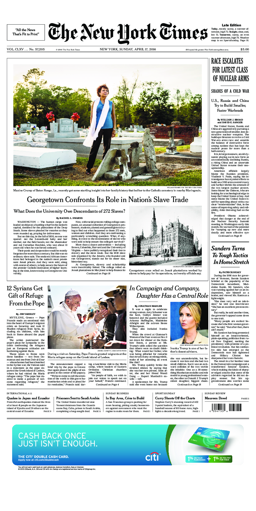 Prima-pagina-New-York-Times-del-2016-04-17