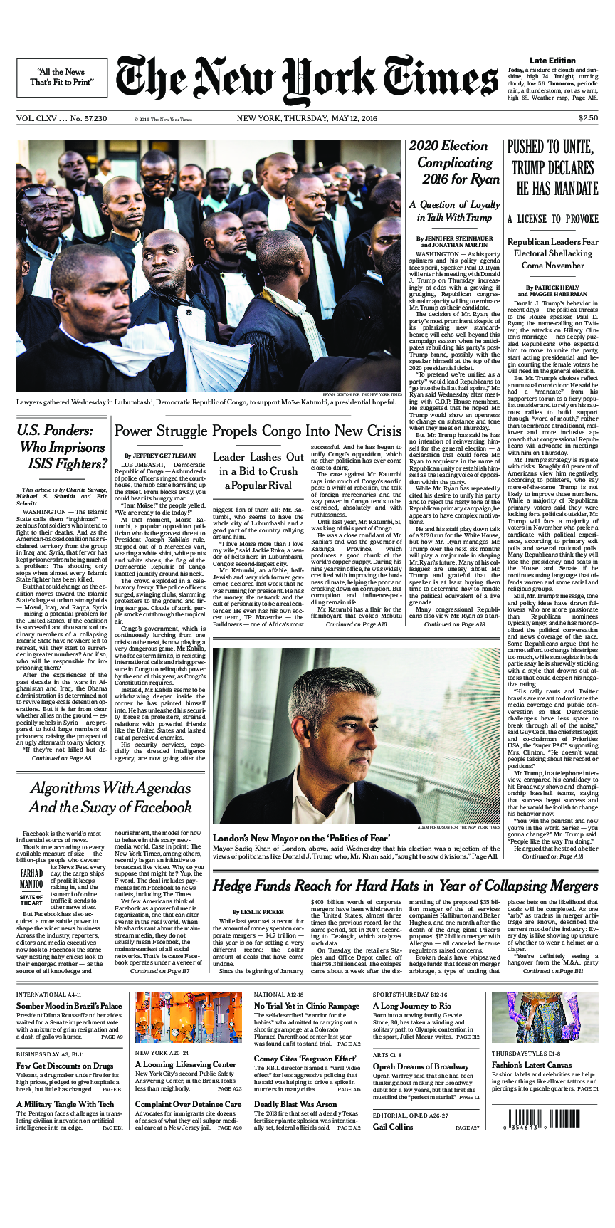 Prima-pagina-New-York-Times-del-2016-05-12