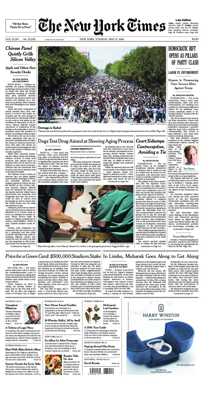 Prima-pagina-New-York-Times-del-2016-05-17